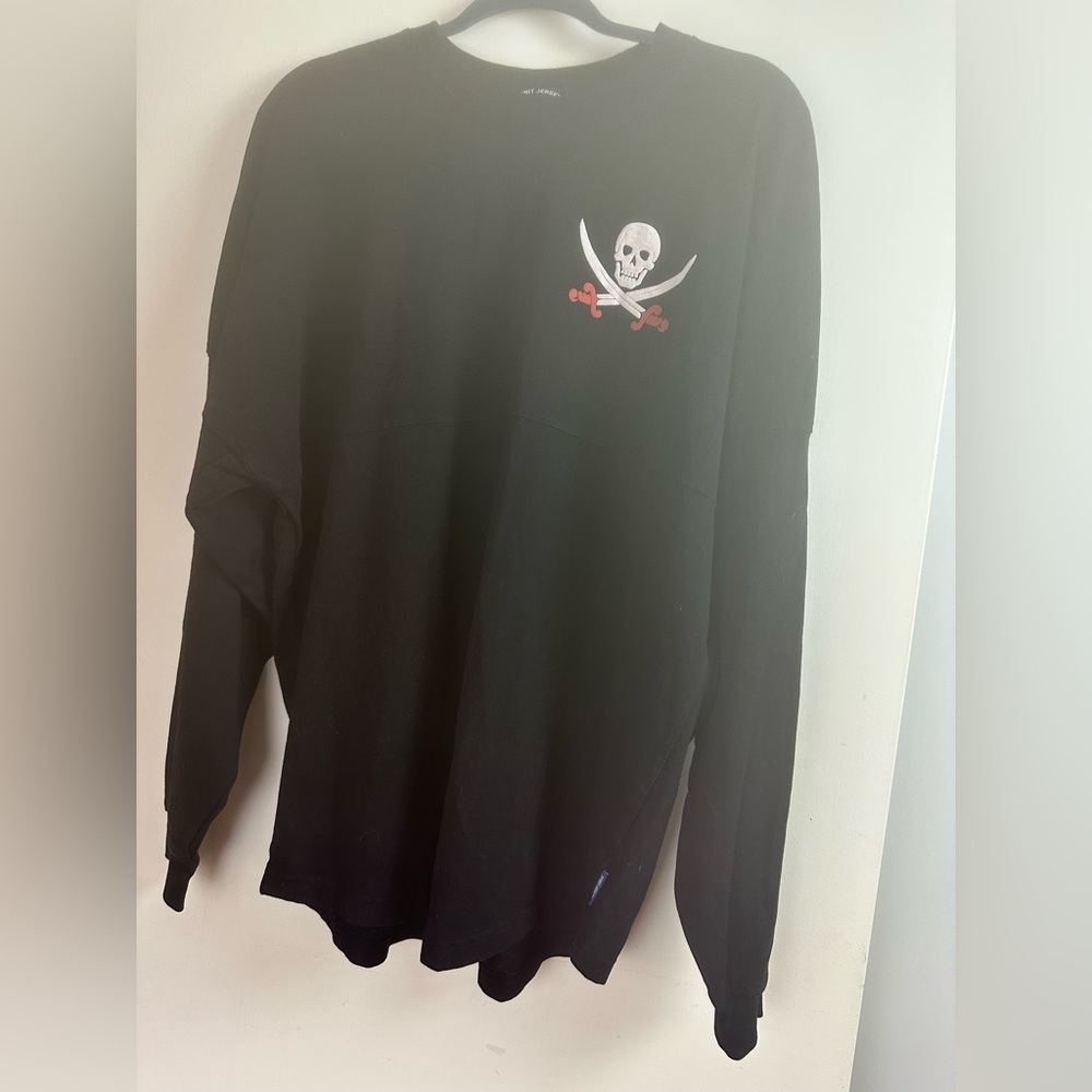 Spirit Jersey Skull Sword ”Yo Ho Pirates Life For Me” Long Sleeve Unisex Shirt M - Picture 5 of 15